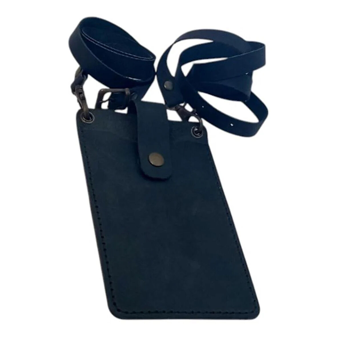 El Yapımı Hakiki Crazy Deri Telefonluk Siyah