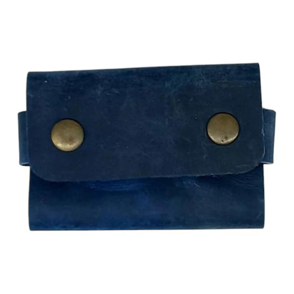 El Yapımı Hakiki Crazy Deri Kartlık Lacivert