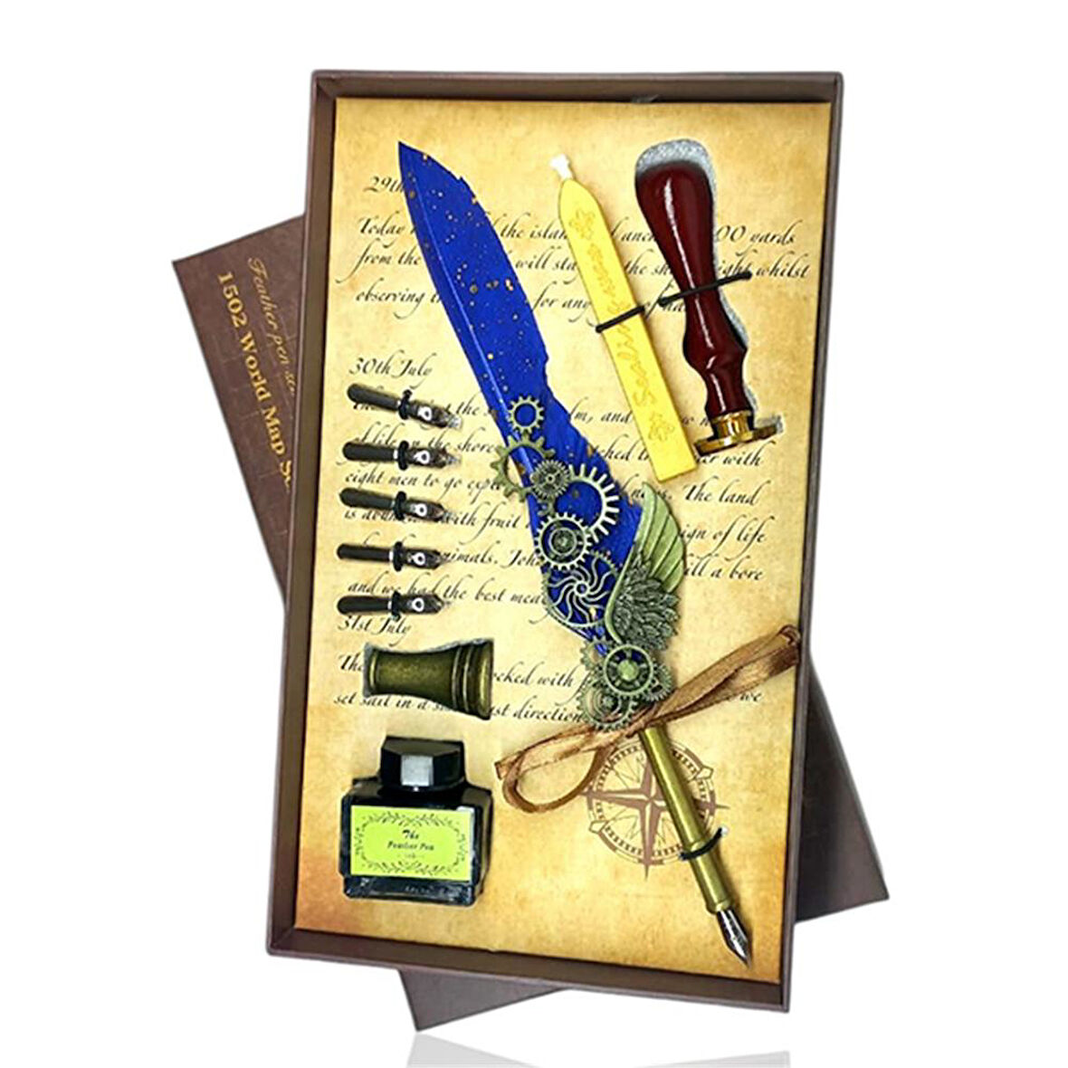 Tüylü Divid Kalem Set Mühürlü 5 Adet Uçlu Ayaklı