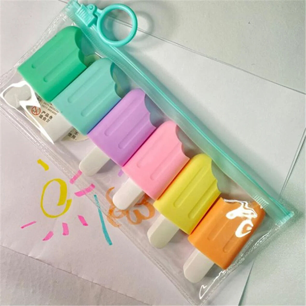 6'Lı Fosforlu Kalem Isırılmış Dondorma Model