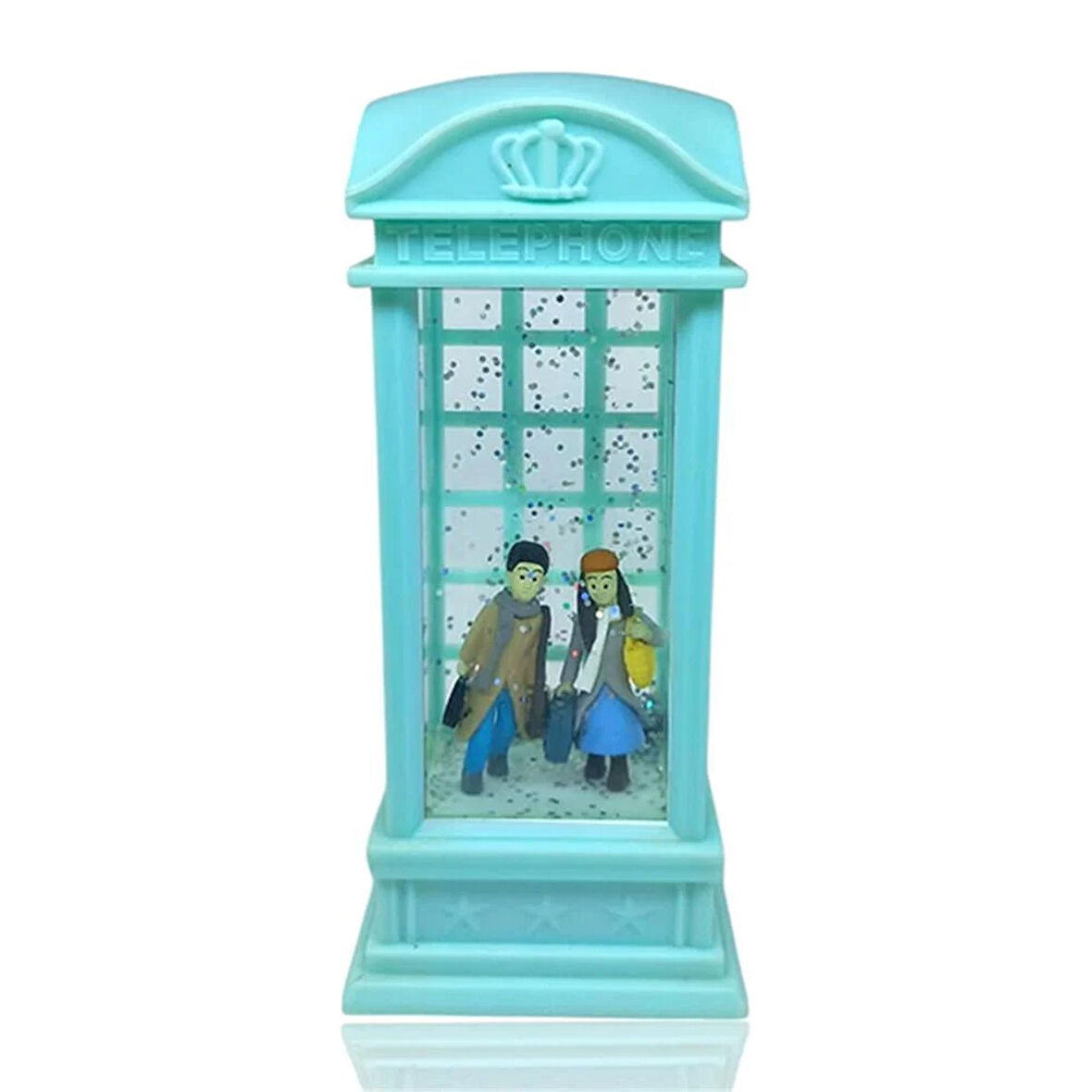 London Telefon Kulubesi Temalı Kar Küresi Yeşil