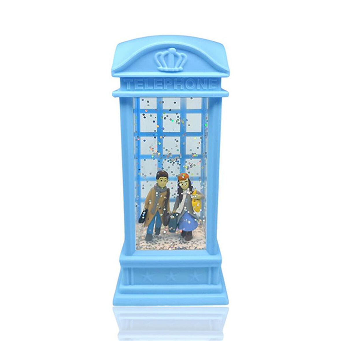 London Telefon Kulubesi Temalı Kar Küresi Mavi