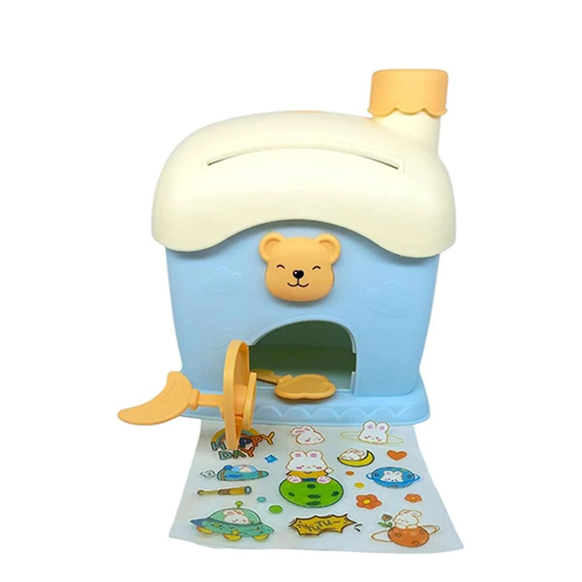 Ev Tasarımlı Sevimli Kumbara Mavi