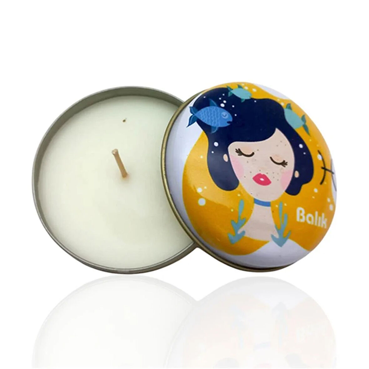 Balık Burcu Pudra Kokulu Mum