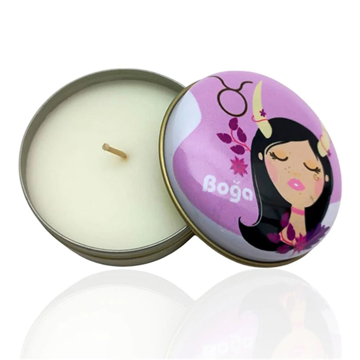 Boğa Burcu Pudra Kokulu Mum