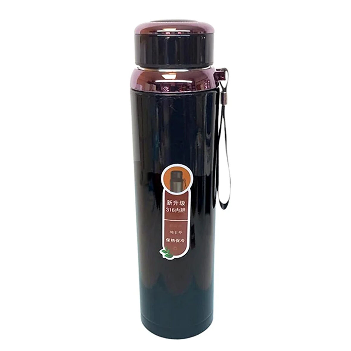 1Lt Çelik Termos Siyah