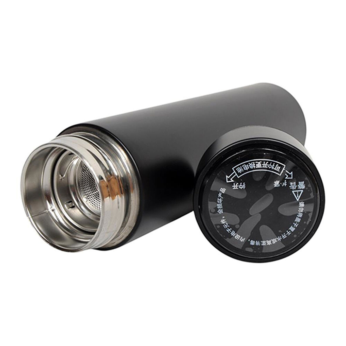 Kişiselleştirilebilir Dereceli Termos 05 Lt Siyah Renk