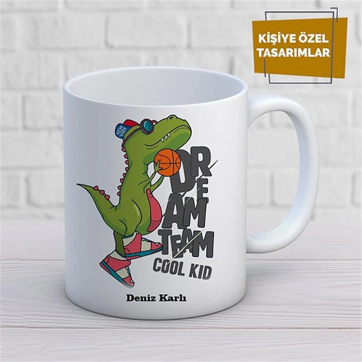 Kişiye Özel İsim Yazılabilir Dr Team Cool Kid Kupa Bardak