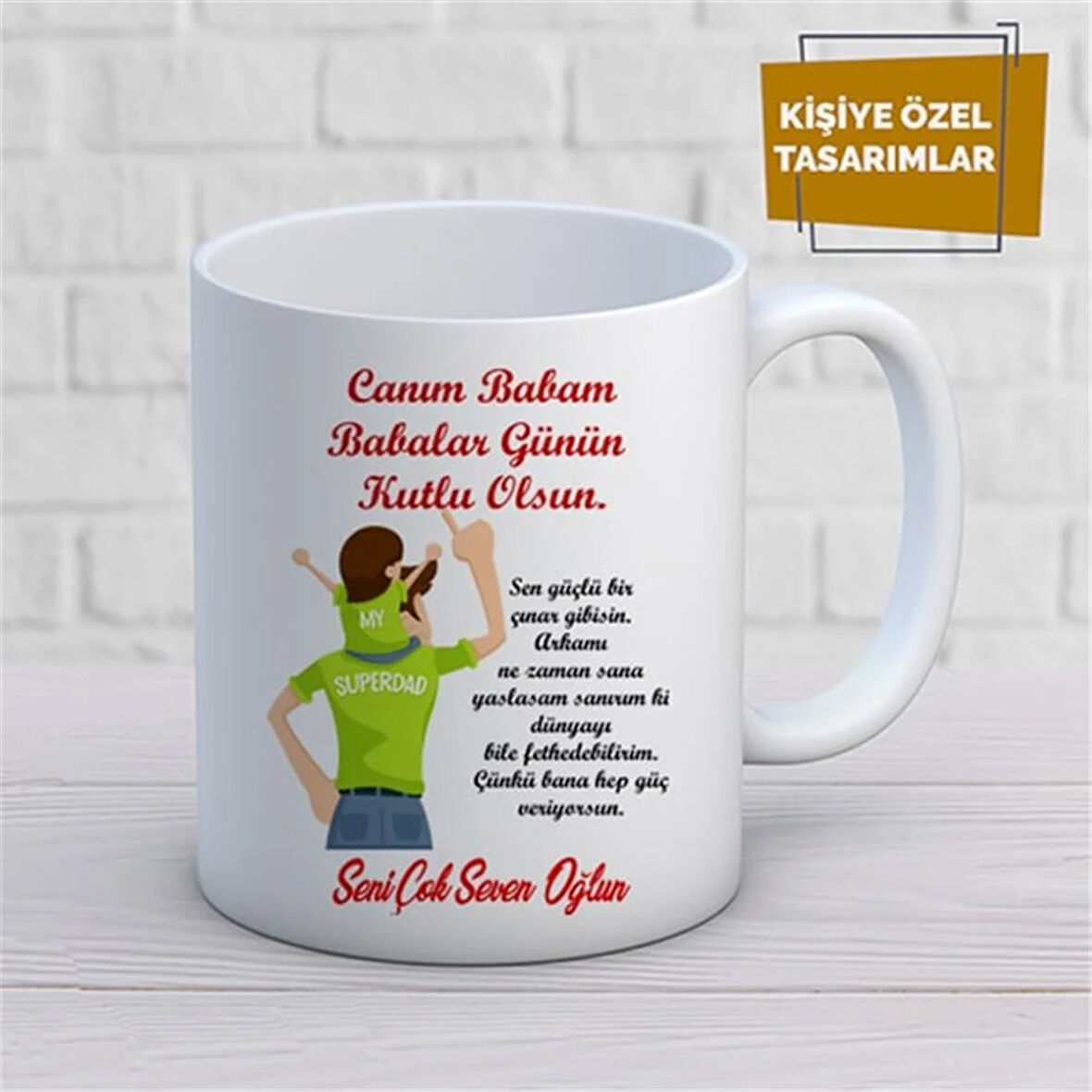 Kişiye Özel İsim Yazılabilir Canım Babam Babalar Günün Kutlu Olsun Kupa Bardak