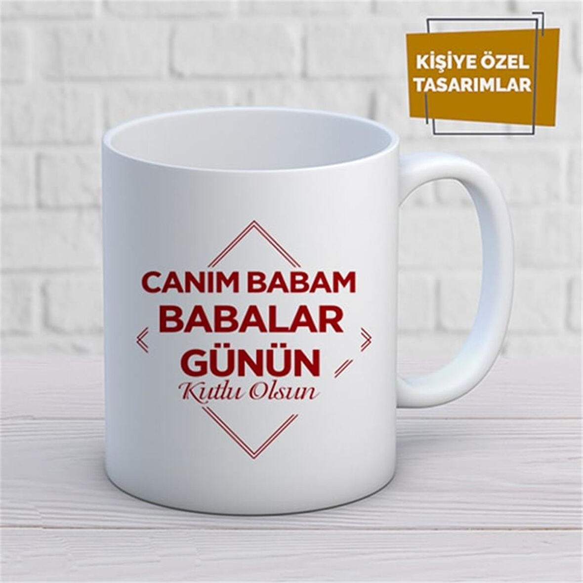 Kişiye Özel İsim Yazılabilir Canım Babam Babalar Günün Kutlu Olsun Kupa Bardak