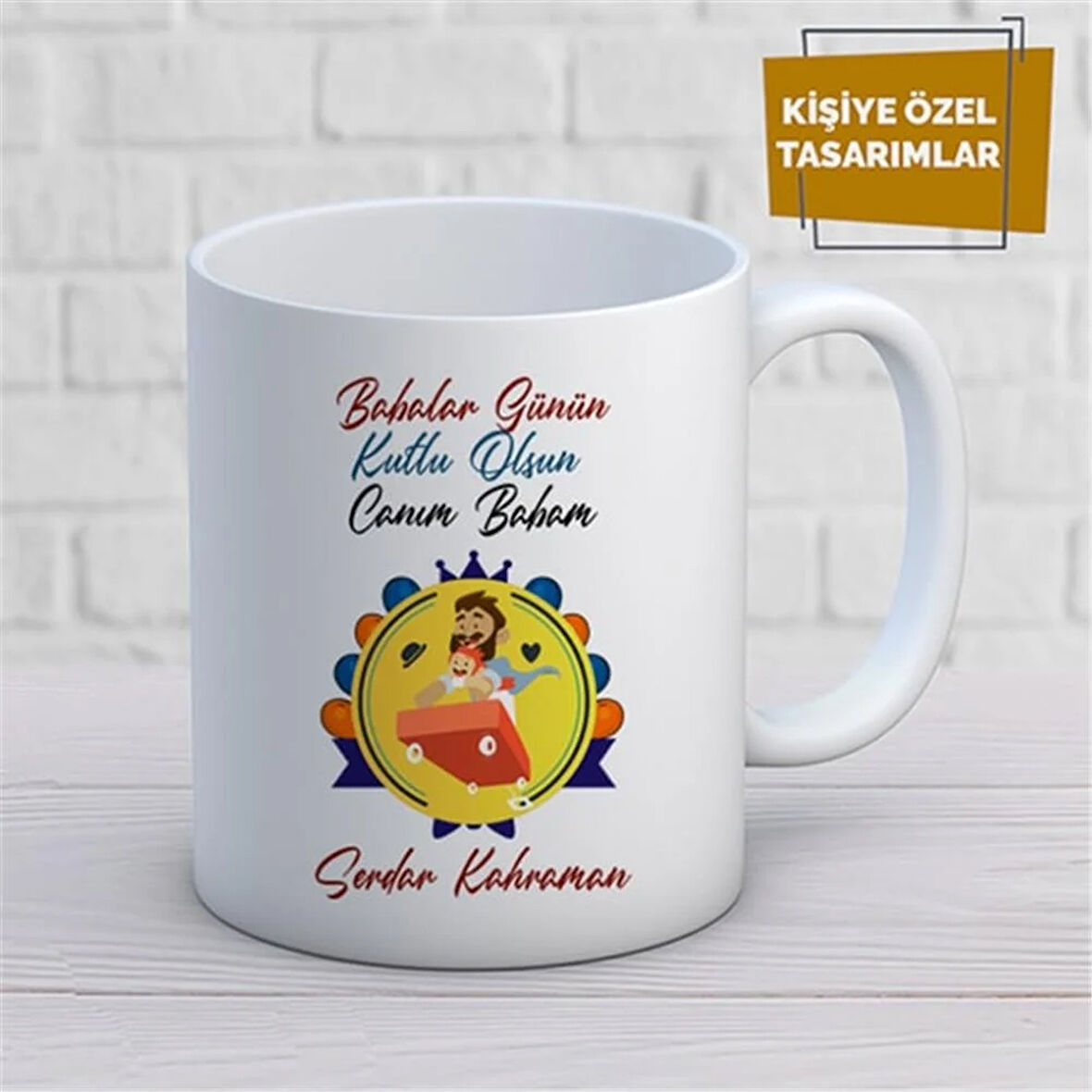 Kişiye Özel İsim Yazılabilir Babalar Günün Kutlu Olsun Canım Babam Kupa Bardak