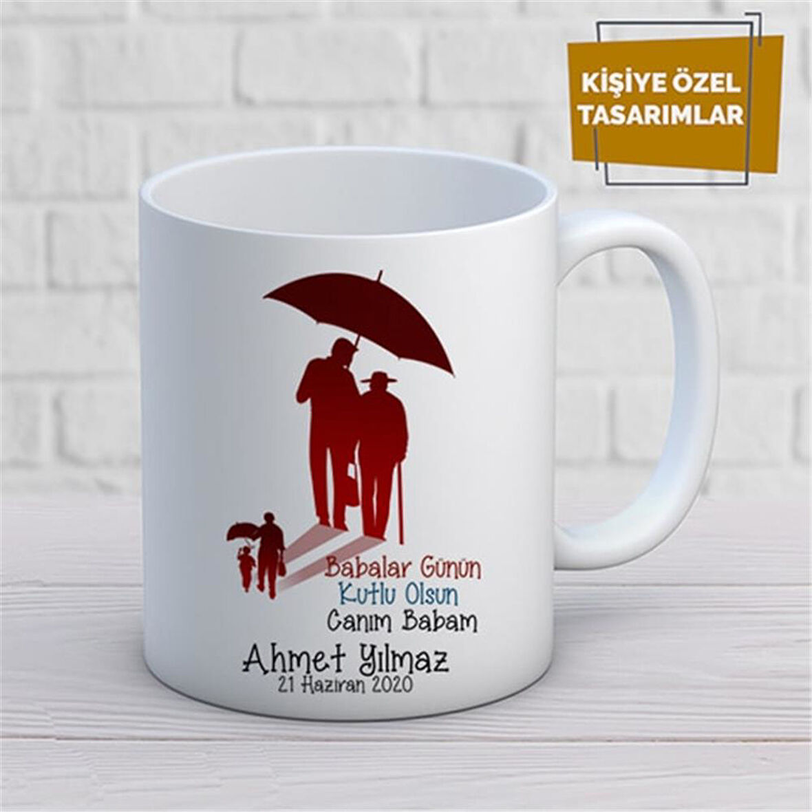 Kişiye Özel İsim Yazılabilir Babalar Günün Kutlu Olsun Canım Babam Kupa Bardak