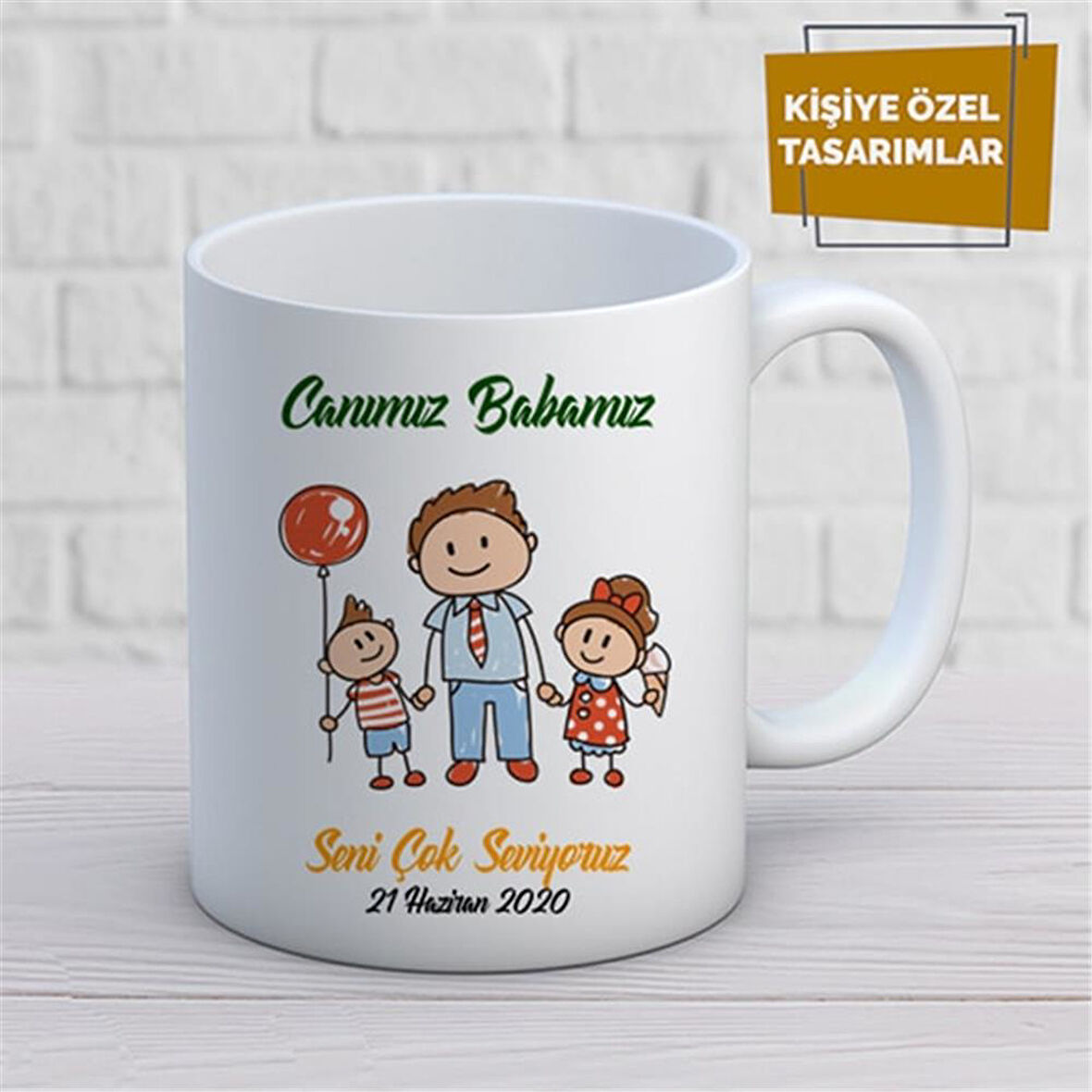 Kişiye Özel İsim Yazılabilir Canım Babamız Kupa Bardak