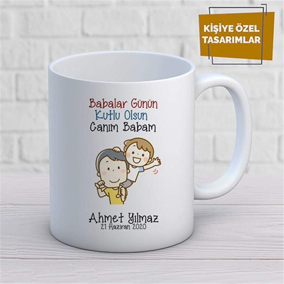 Kişiye Özel İsim Yazılabilir Babalar Günün Kutlu Olsun Canım Babam Kupa Bardak