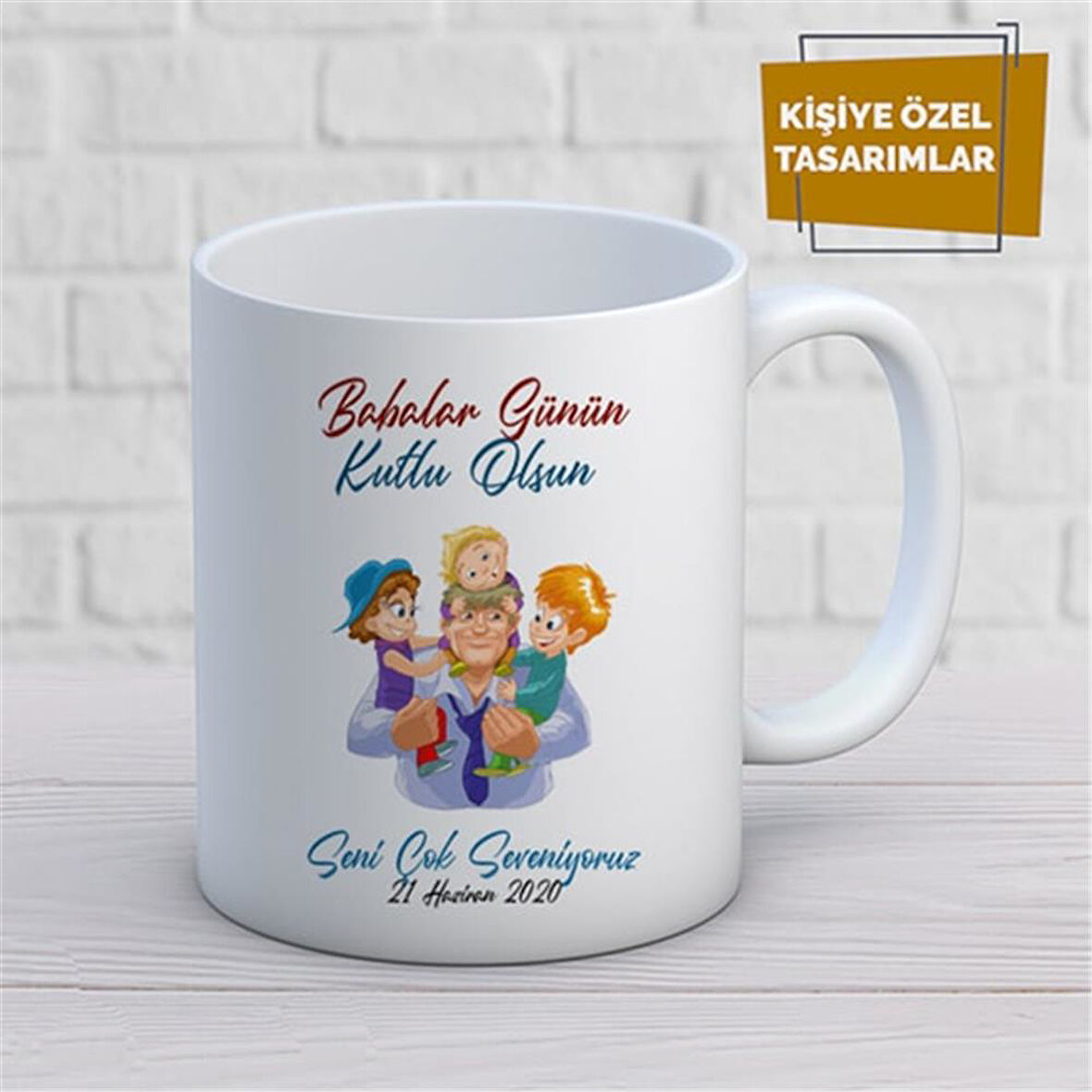 Kişiye Özel İsim Yazılabilir Babakar Günün Kutlu Olsun Kupa Bardak