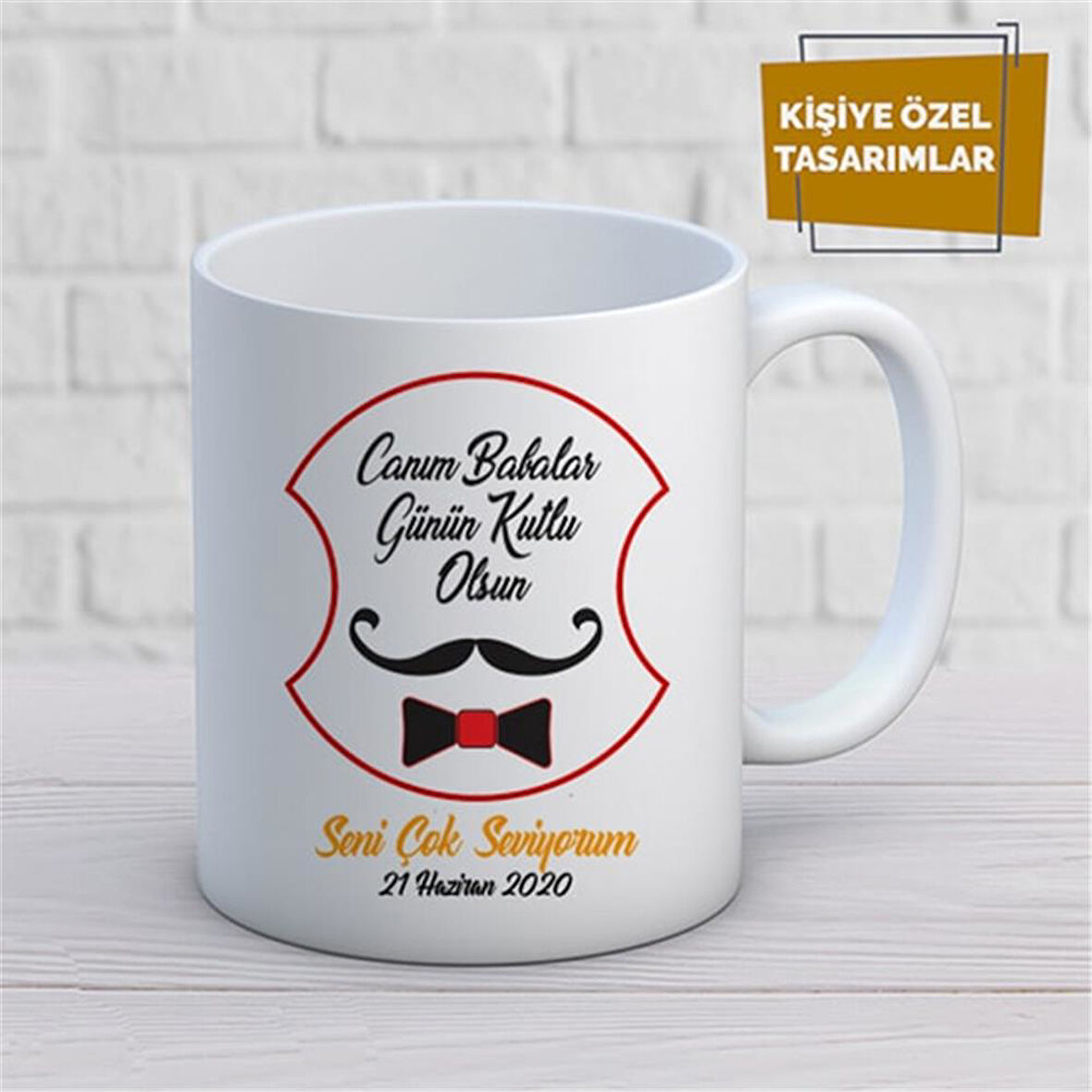 Kişiye Özel İsim Yazılabilir Canım Babalar Günün Kutlu Olsun Kupa Bardak