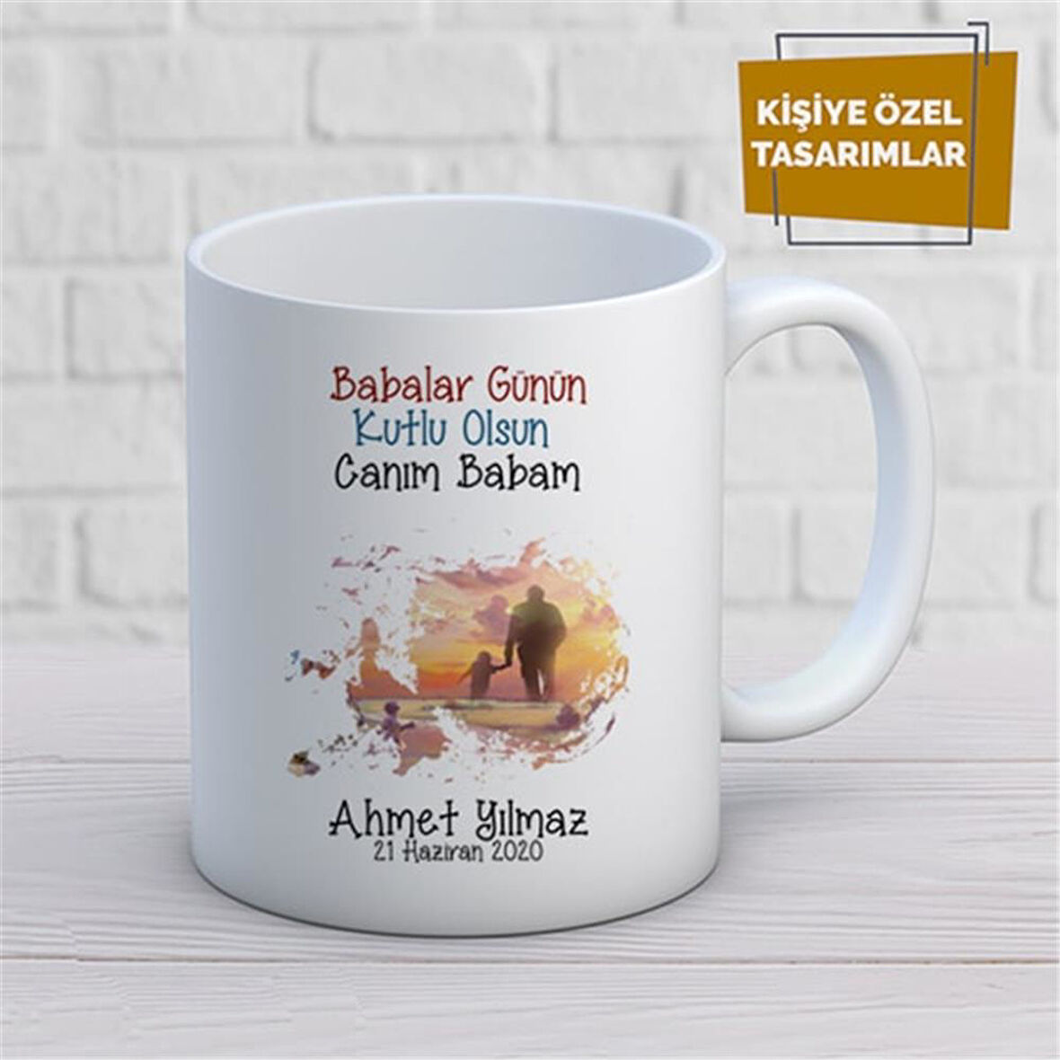 Kişiye Özel İsim Yazılabilir Babalar Günün Kutlu Olsun Canım Babam Kupa Bardak