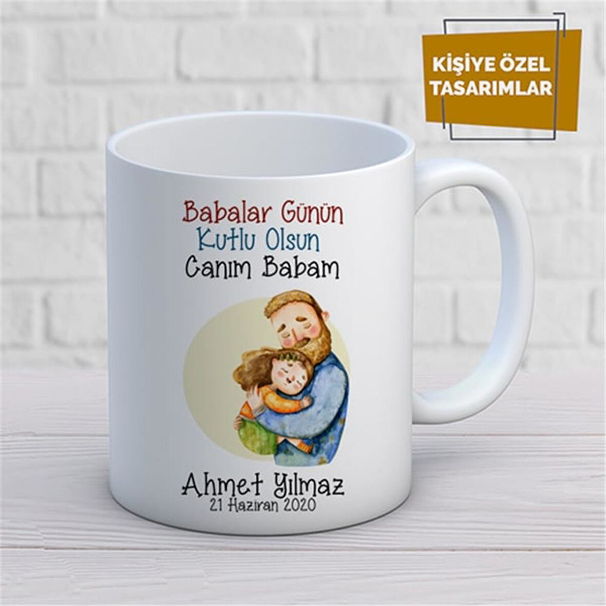 Kişiye Özel İsim Yazılabilir Babalar Günün Kutlu Olsun Canım Babam Kupa Bardak