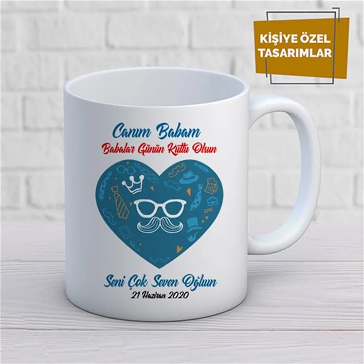Kişiye Özel İsim Yazılabilir Canım Babam Kupa Bardak