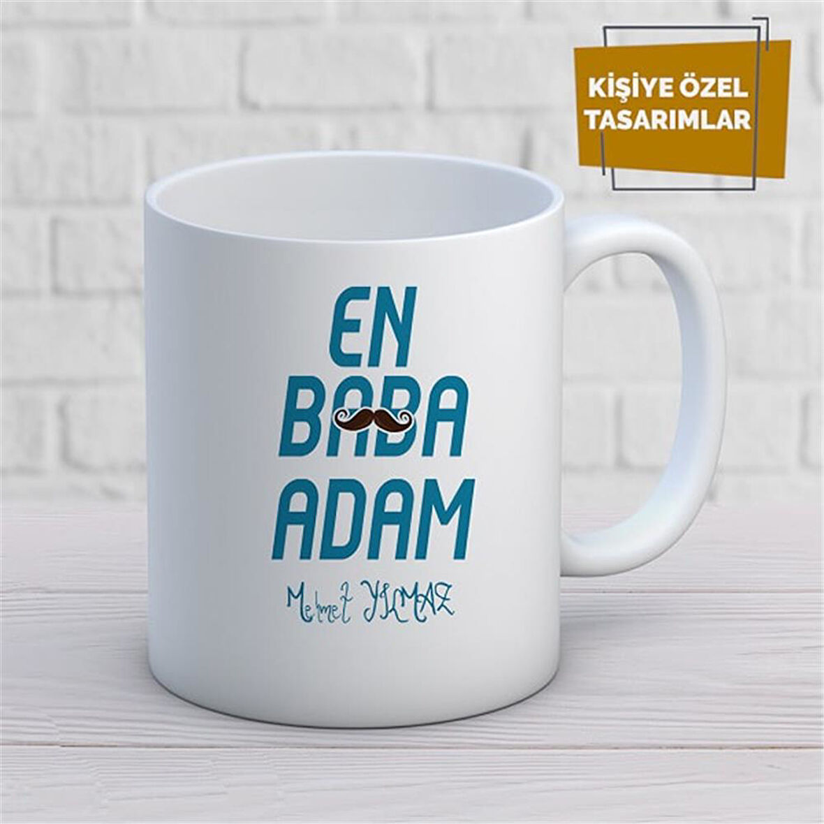 Kişiye Özel İsim Yazılabilir En Baba Adam Kupa Bardak