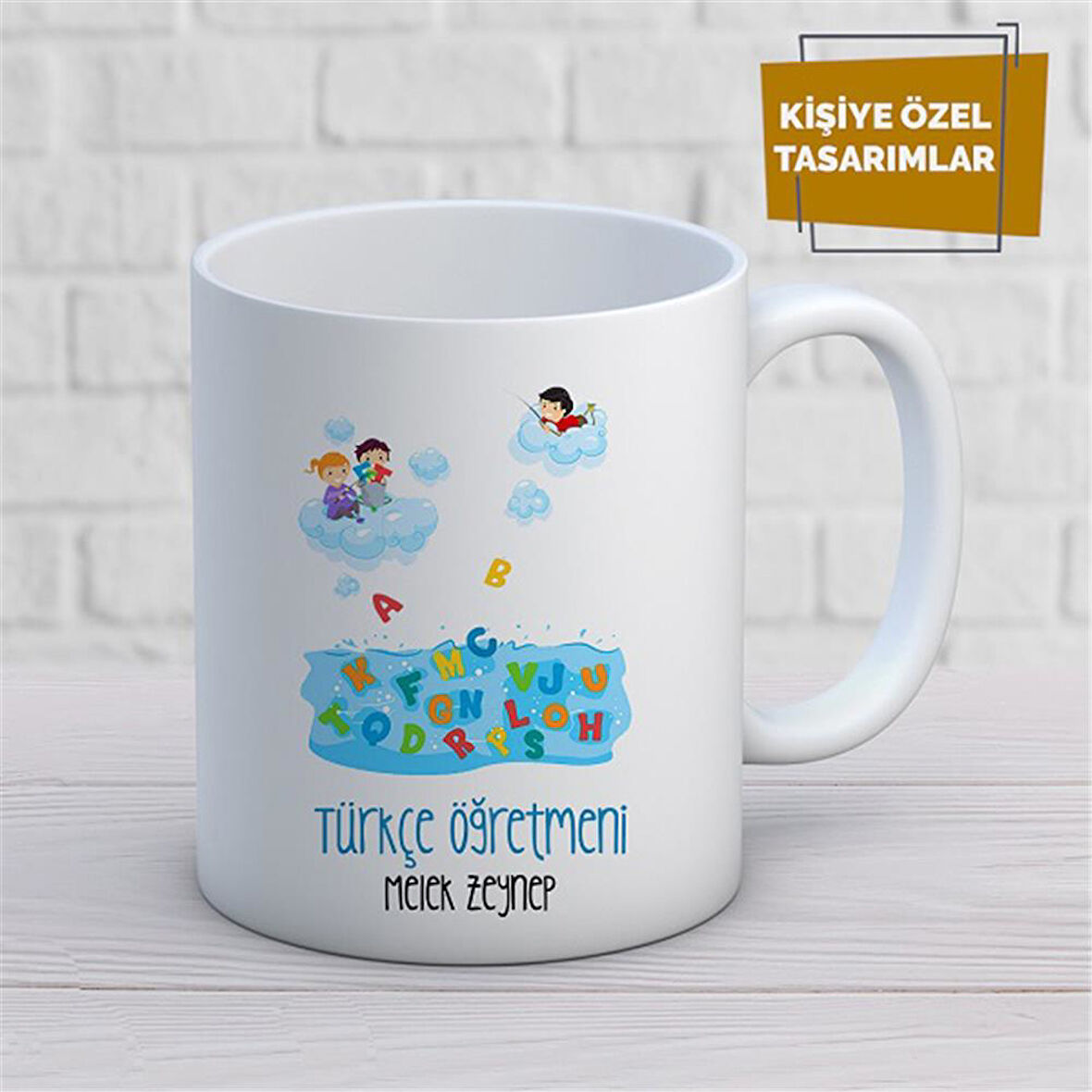 Kişiye Özel İsim Yazılabilir Türkçe Öğretmeni Kupa Bardak