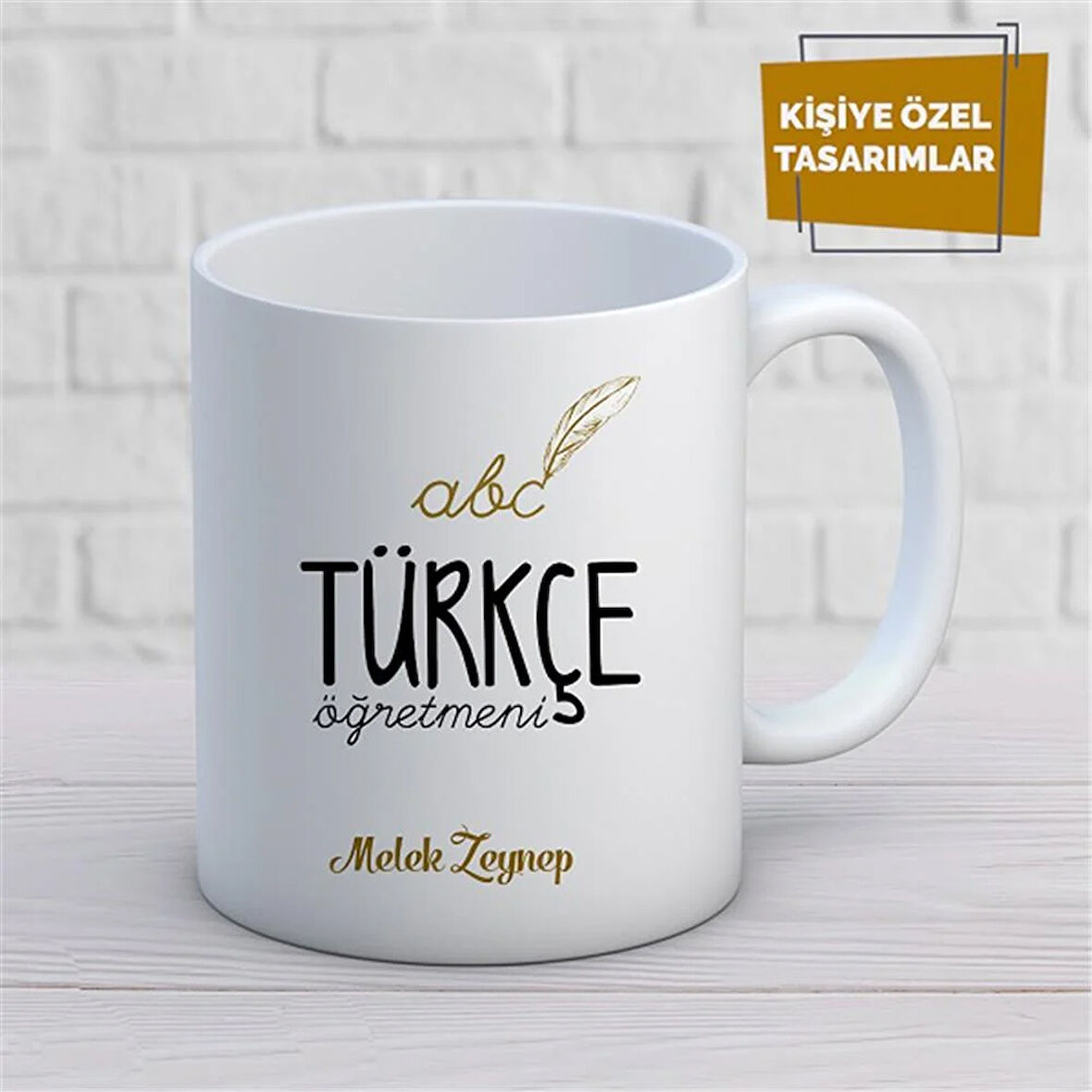 Kişiye Özel İsim Yazılabilir Türkçe Öğretmeni Kupa Bardak