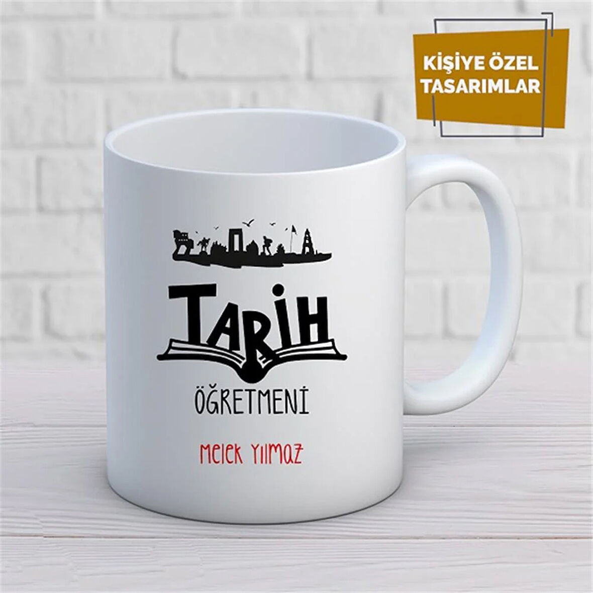 Kişiye Özel İsim Yazılabilir Tarih Öğretmeni Kupa Bardak