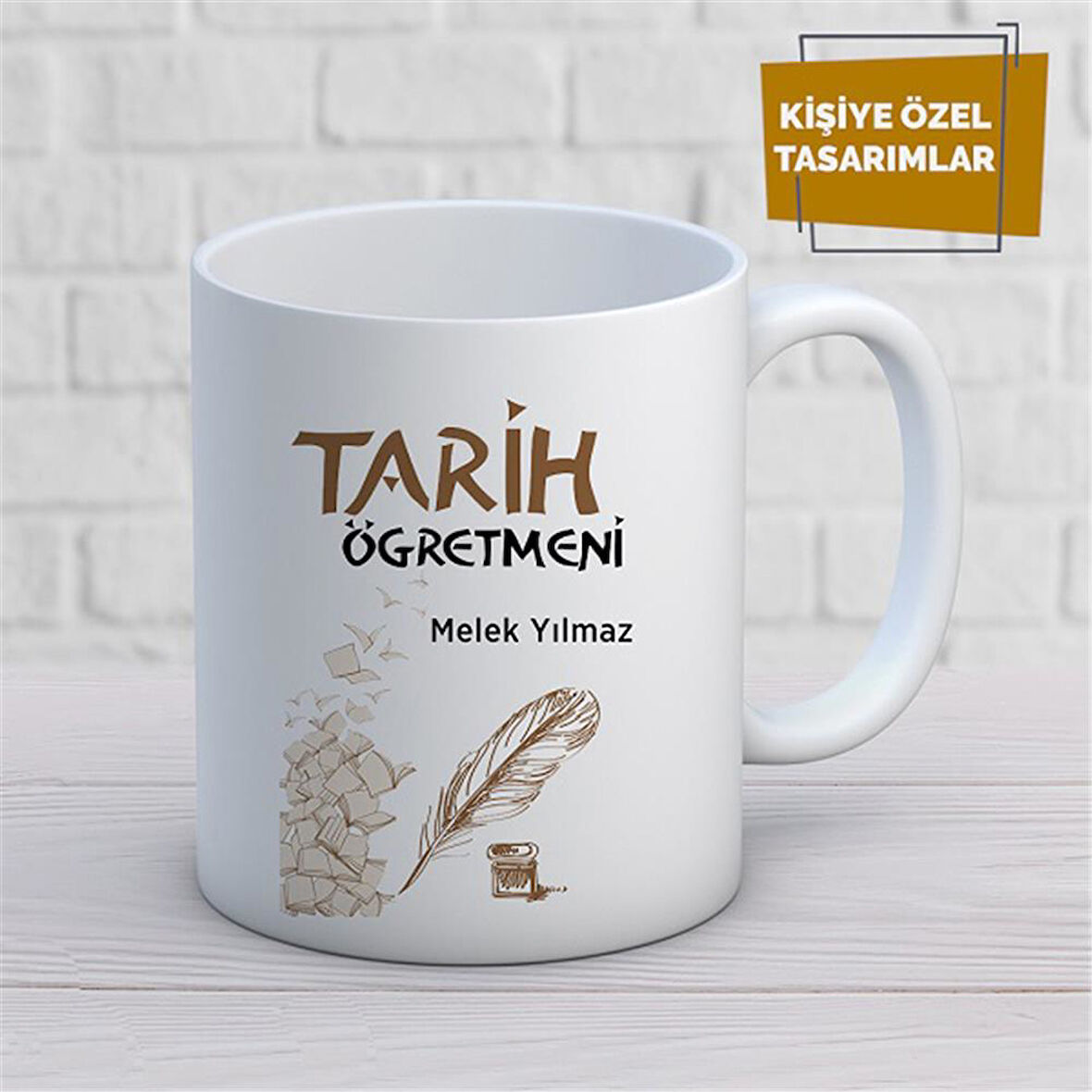 Kişiye Özel İsim Yazılabilir Tarih Öğretmeni Kupa Bardak