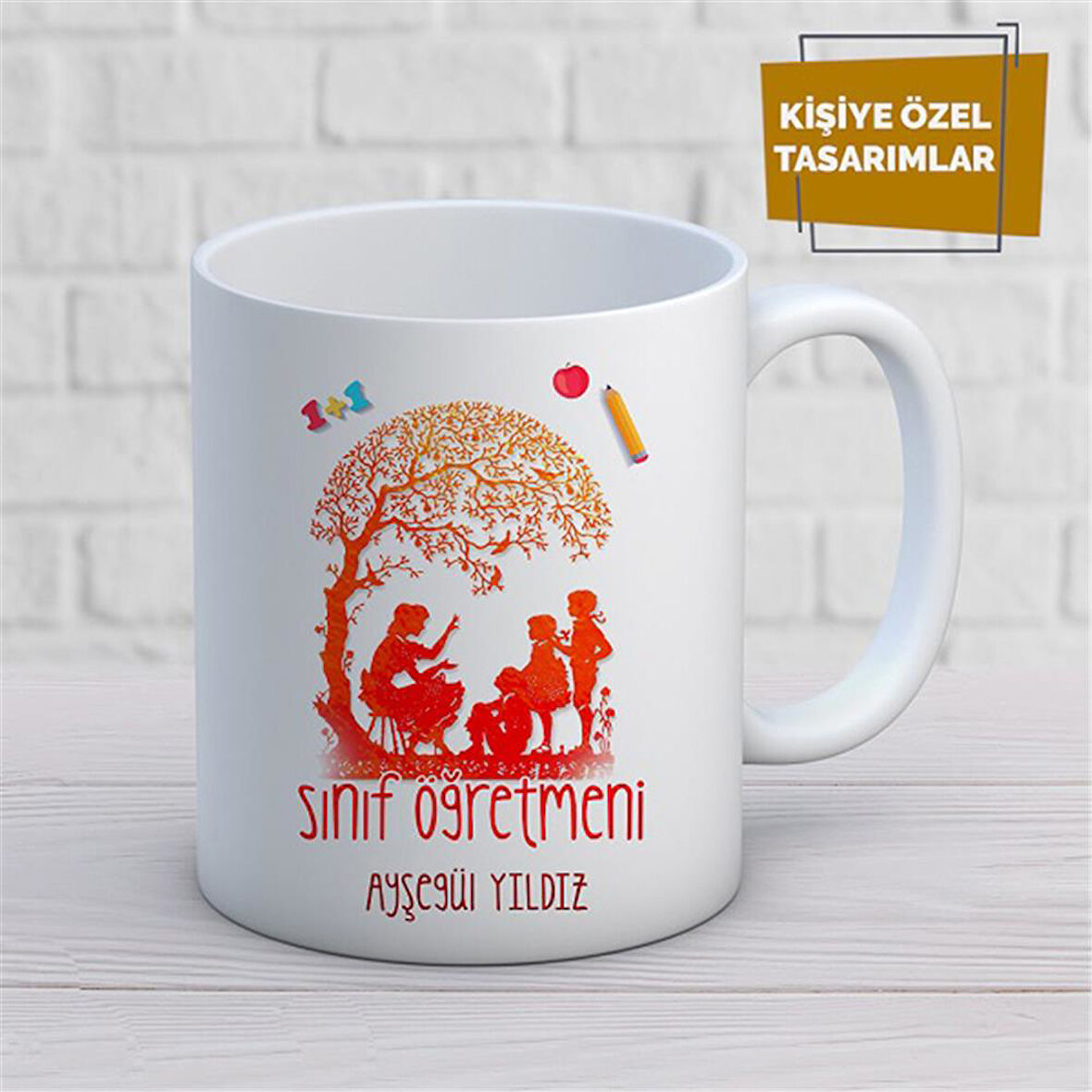 Kişiye Özel İsim Yazılabilir Sınıf Öğretmeni Kupa Bardak