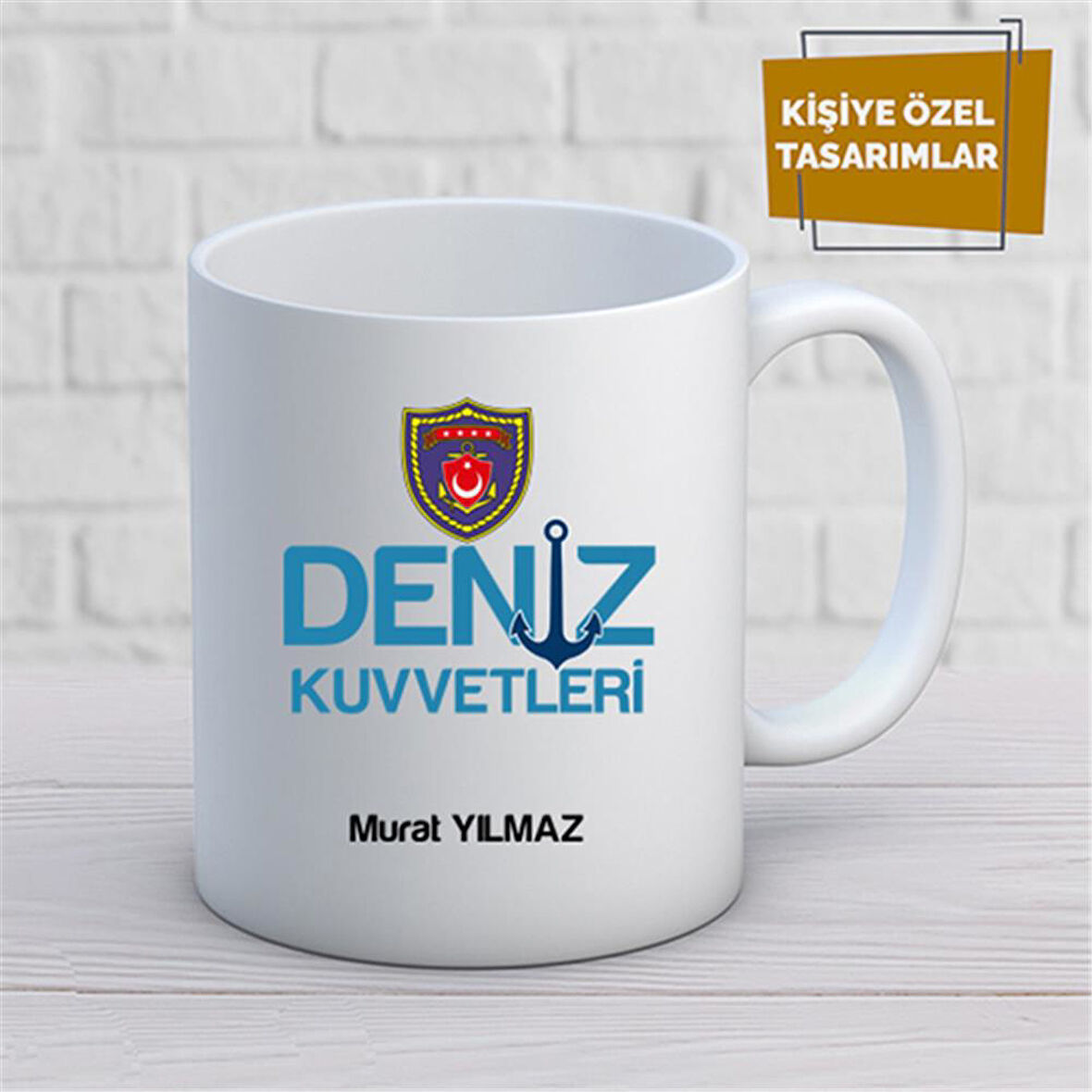 Kişiye Özel İsim Yazılabilir Deniz Kuvvetleri Kupa Bardak