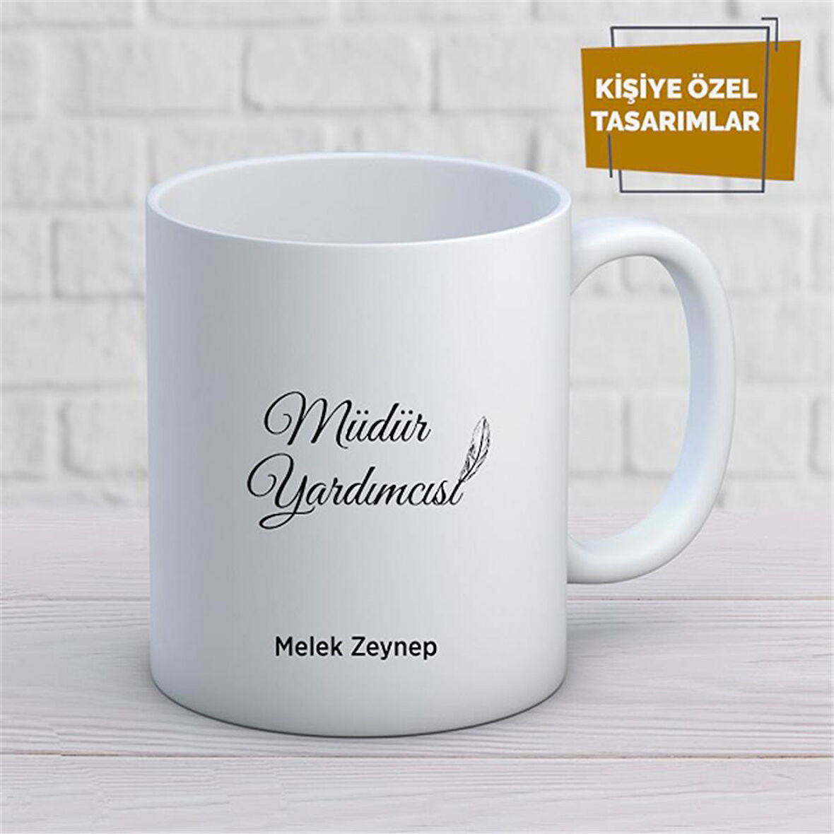 Kişiye Özel İsim Yazılabilir Müdür Yardımcısı Kupa Bardak