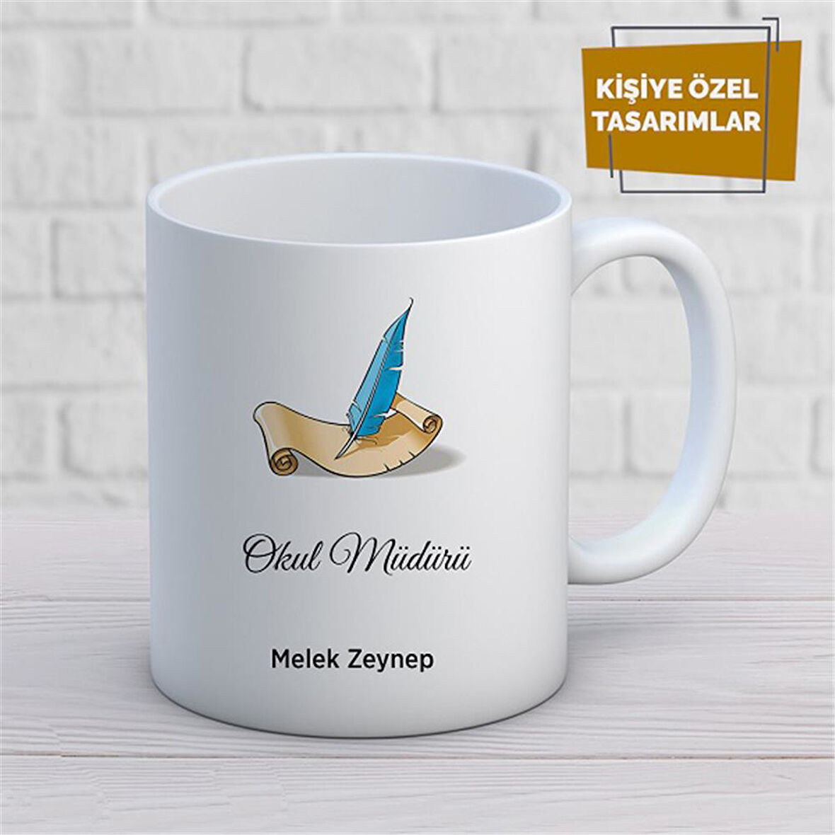 Kişiye Özel İsim Yazılabilir Okul Müdürü Kupa Bardak