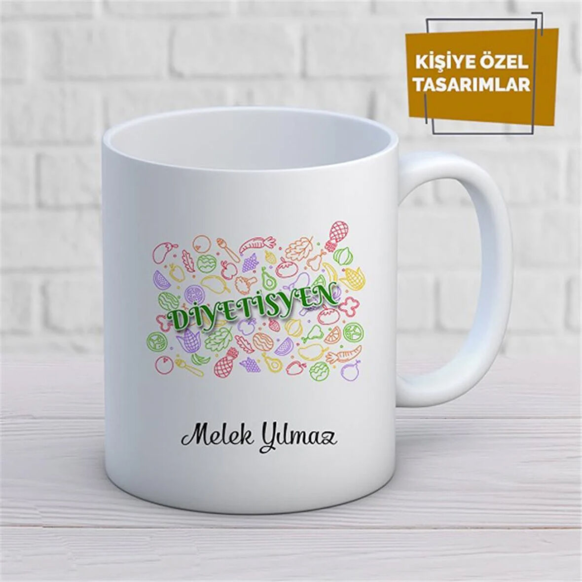 Kişiye Özel İsim Yazılabilir Diyetisyen Kupa Bardak