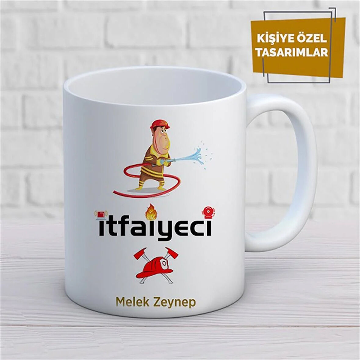Kişiye Özel İsim Yazılabilir İtfayeci Kupa Bardak