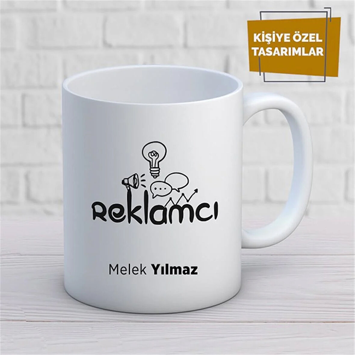 Kişiye Özel İsim Yazılabilir Reklamcı Kupa Bardak