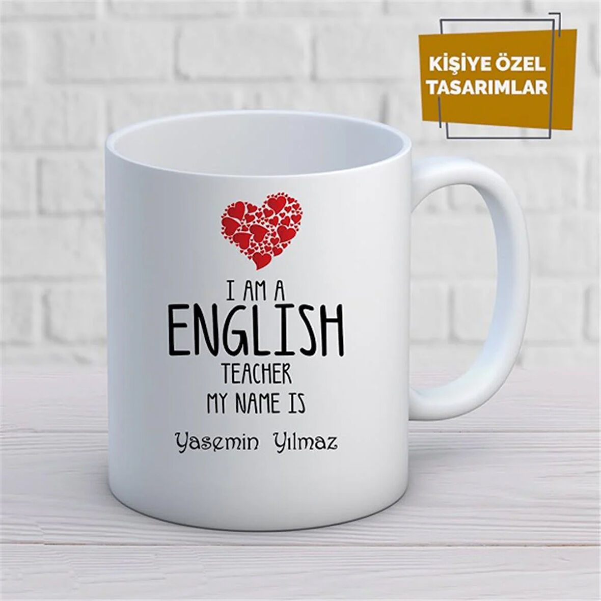 Kişiye Özel İsim Yazılabilir Englısh Teacher Kupa Bardak