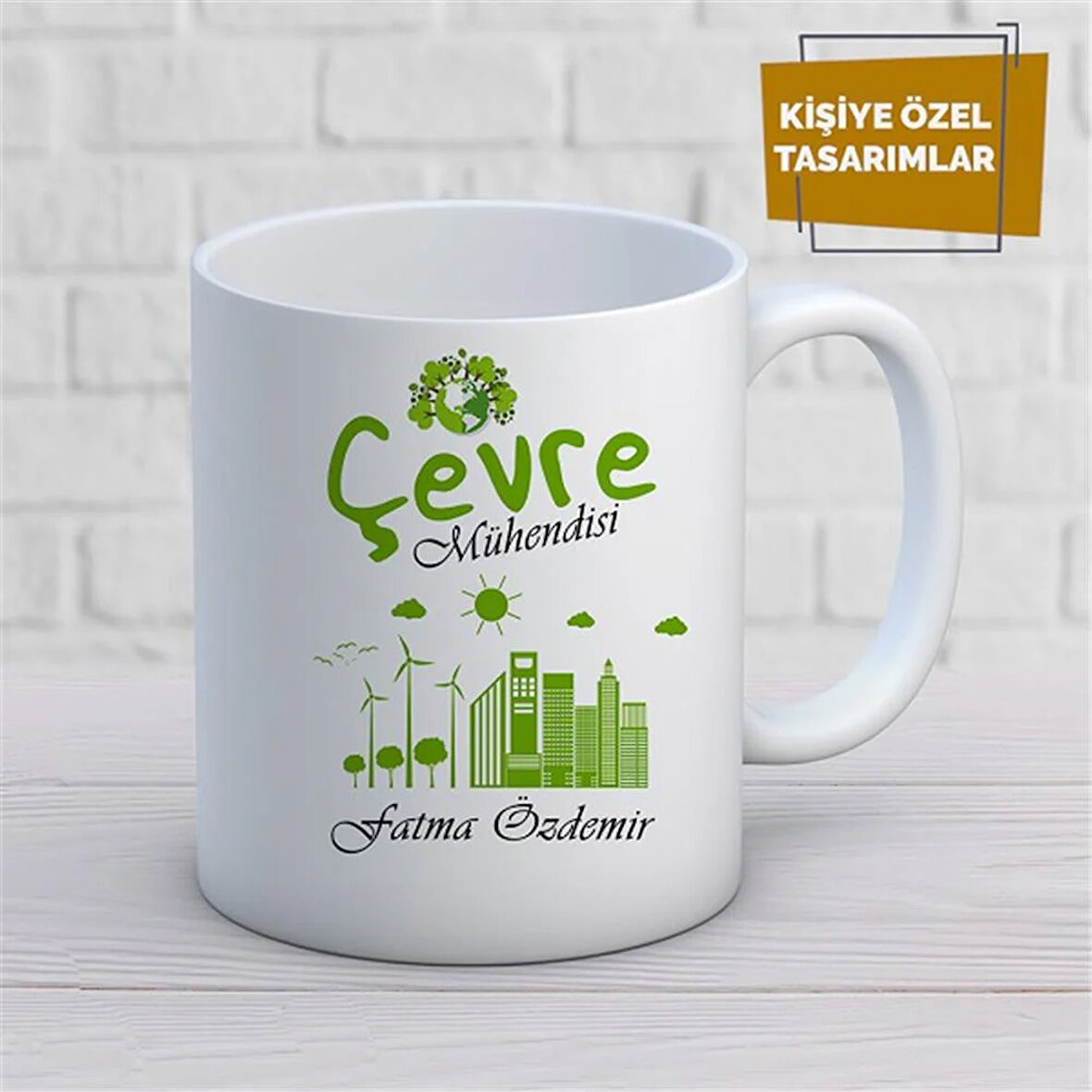 Kişiye Özel İsim Yazılabilir Çevre Mühendisi Kupa Bardak