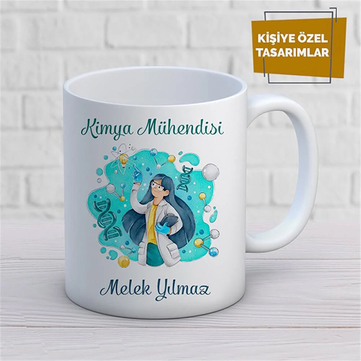 Kişiye Özel İsim Yazılabilir Kimya Mühendisi Kupa Bardak