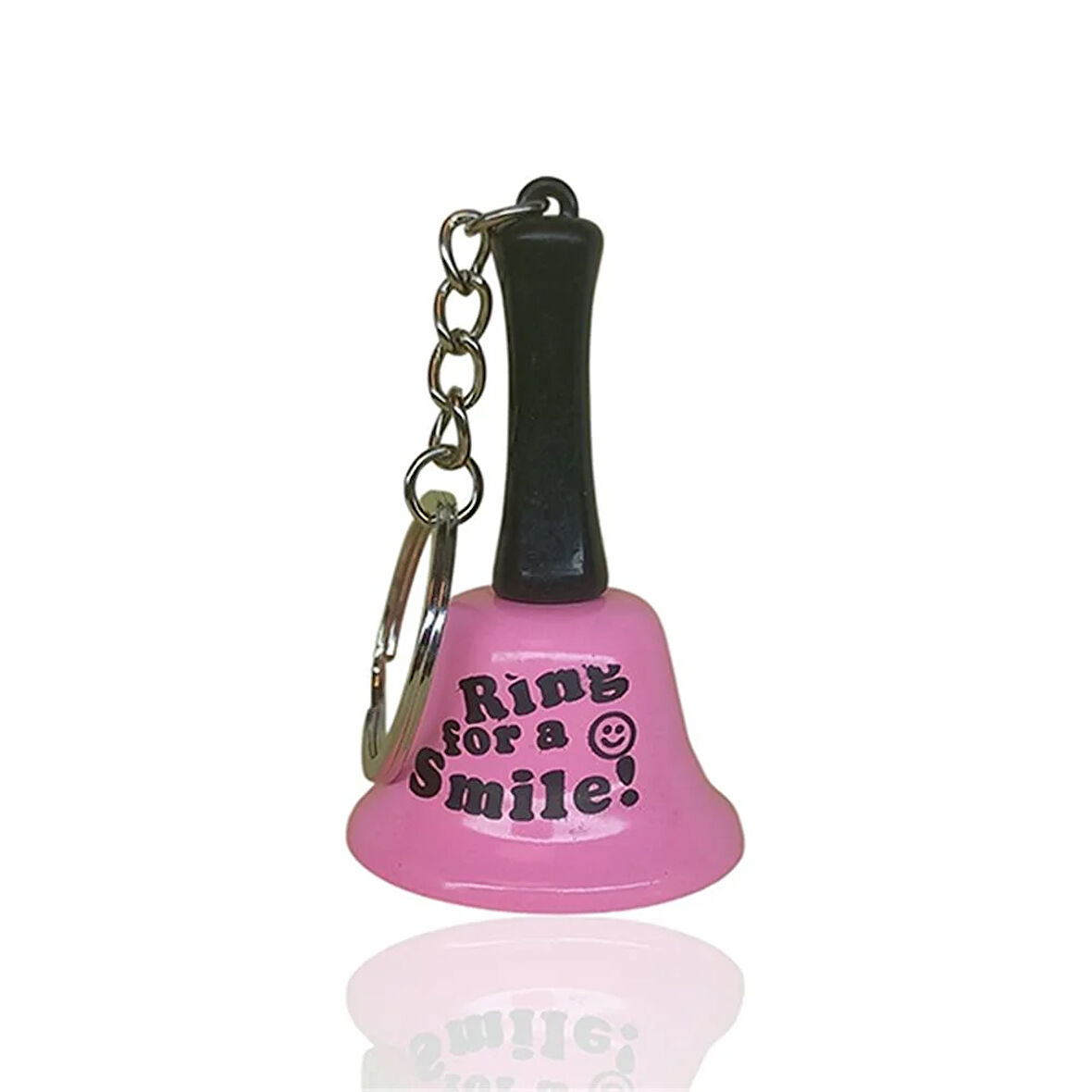 Anahtarlık Resepsiyon  Zil Ring For A Smile Açık Pembe