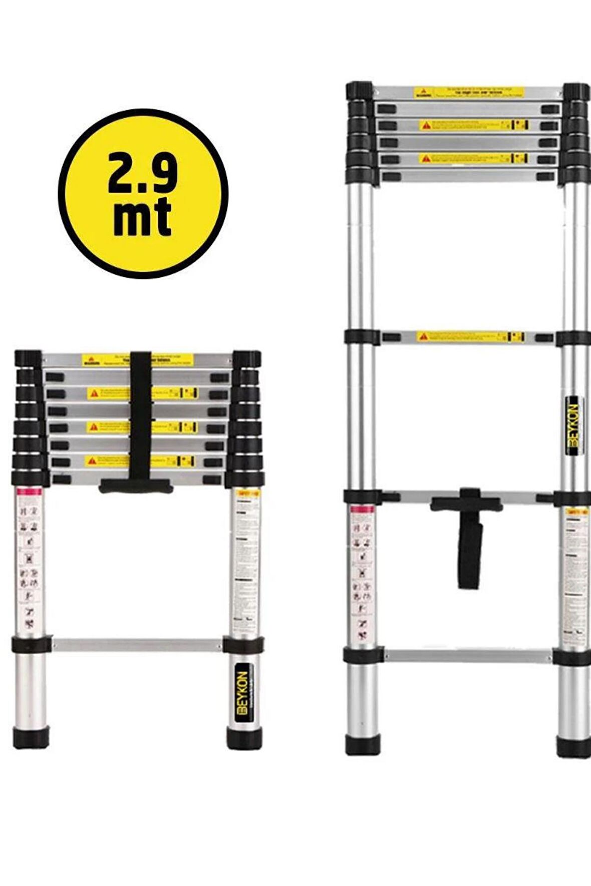 Teleskopik Merdiven 10 Basamak 290 cm