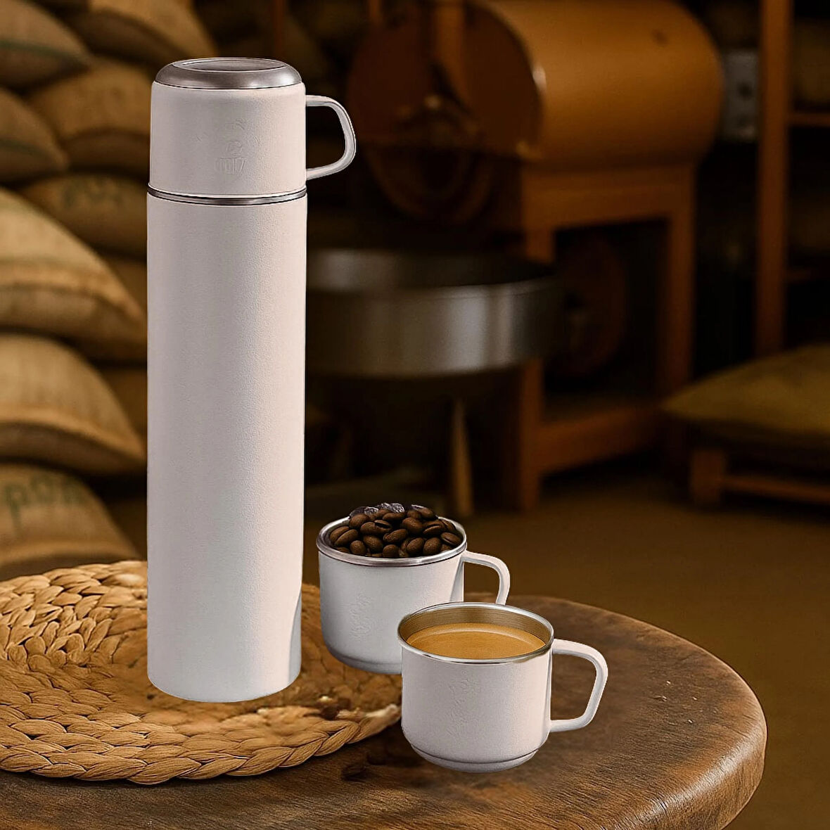 PASLANMAZ ÇELİK  3 BARDAKLI MATARA SETİ-500 ML