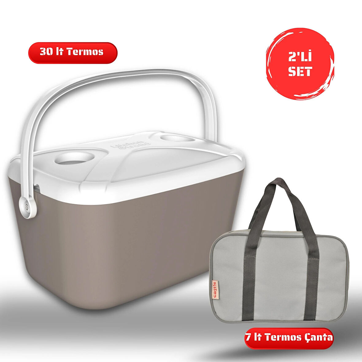 Buzluk Termos  Set-30 Lt Buzzy Buzluk Termos (1178 Cooler Box)+7 lt İzolasyonlu Çanta