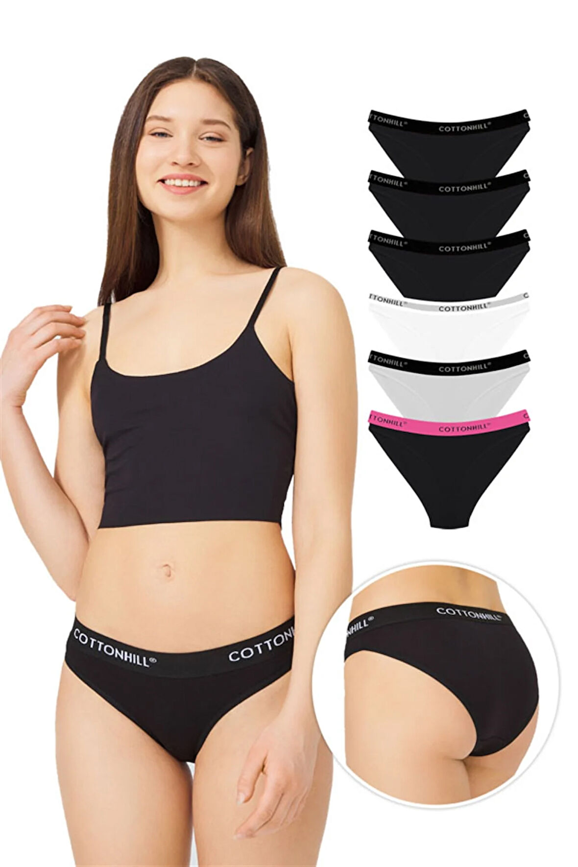 Pamuklu Basic Kadın Bikini Külot 6'lı Paket