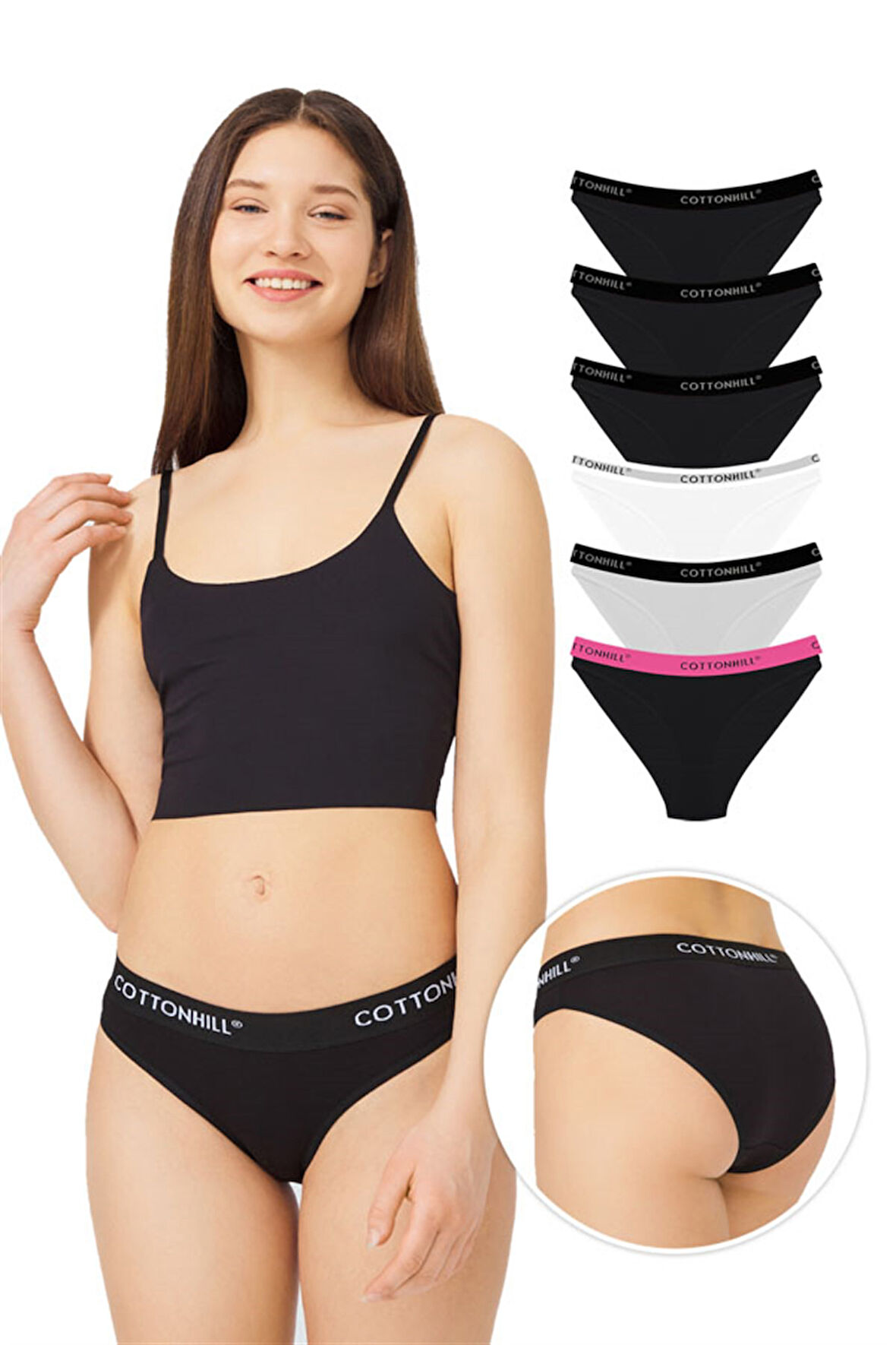 Pamuklu Basic Kadın Bikini Külot 6'lı Paket