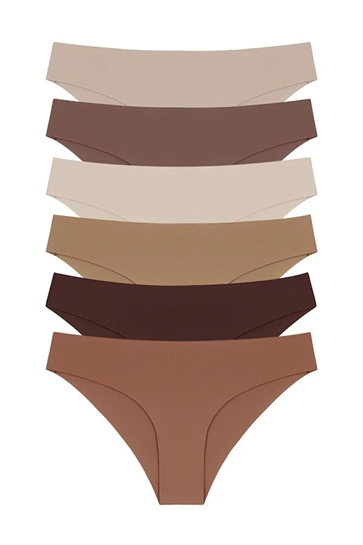 Lazer Kesim Kadın Bikini Külot 6'lı Paket