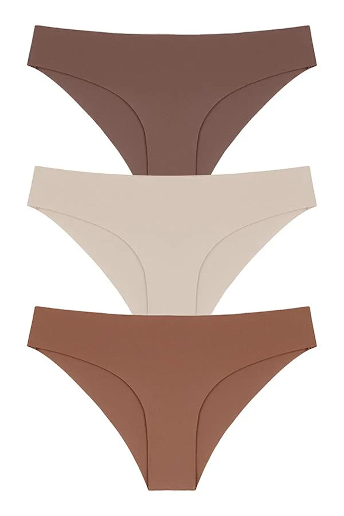 Lazer Kesim Kadın Bikini Külot 3'lü Paket-3