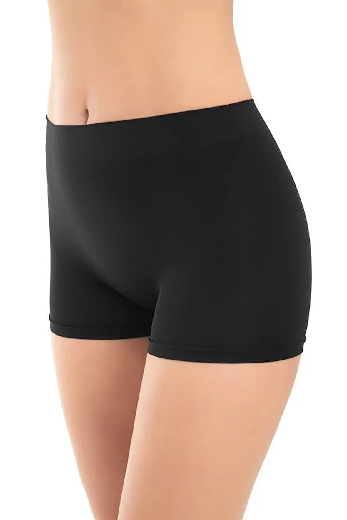 Cottonhill Premium - Kadın Siyah Ultra-Rahat Seamless Boxer