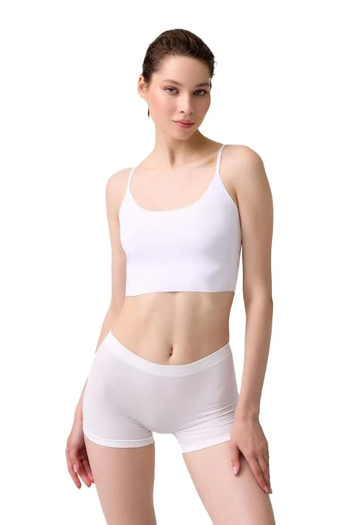 Cottonhill Premium - Kadın Beyaz Ultra-Rahat Seamless Boxer