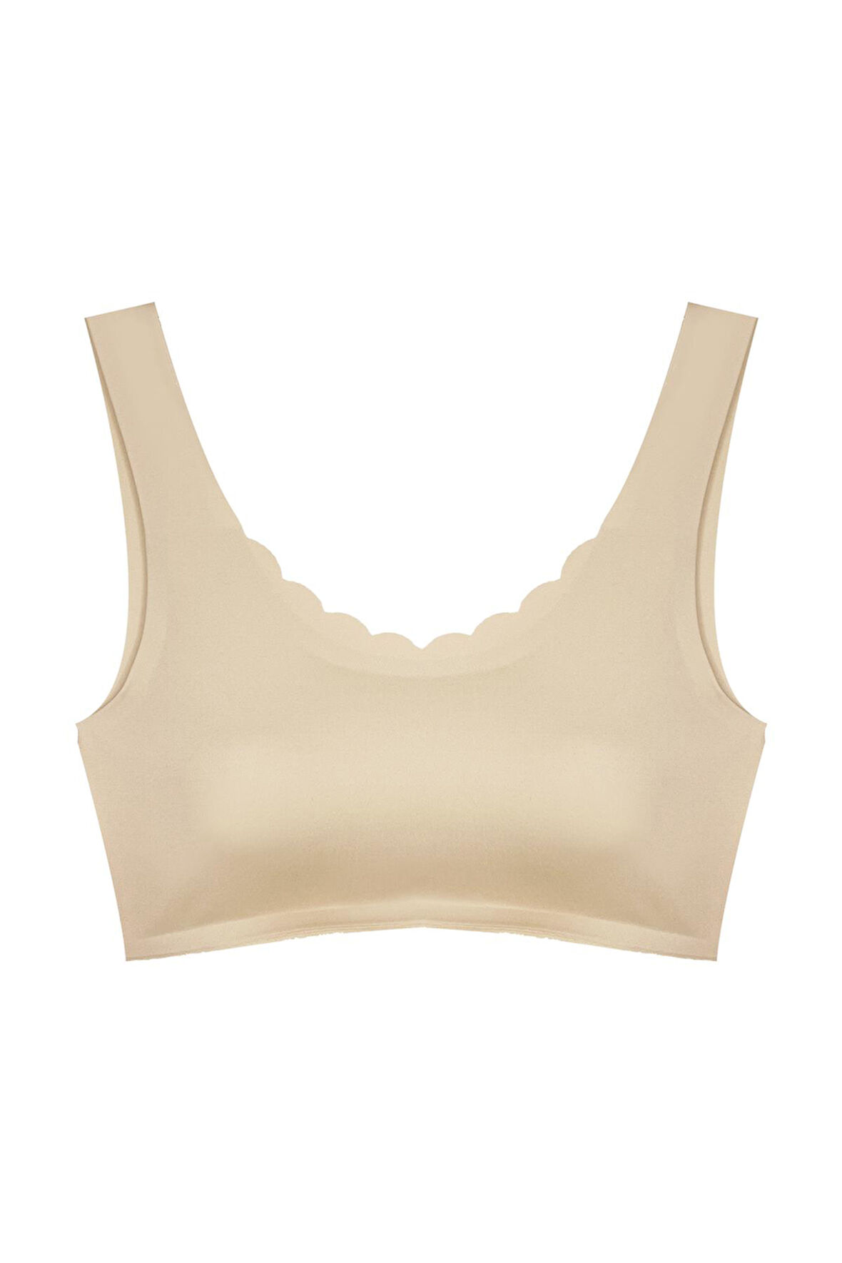 Ten Dikişsiz Lazer Kesim Sütyen Pedli Kadın Hayalet Sütyen Dalga Detaylı