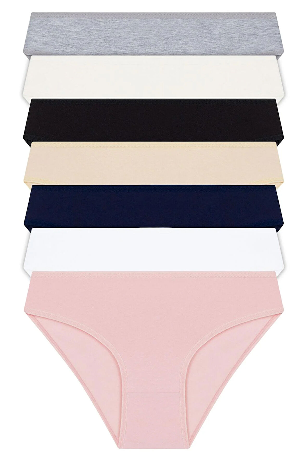 Basic Pamuklu Kadın Bikini Külot 7'li Paket